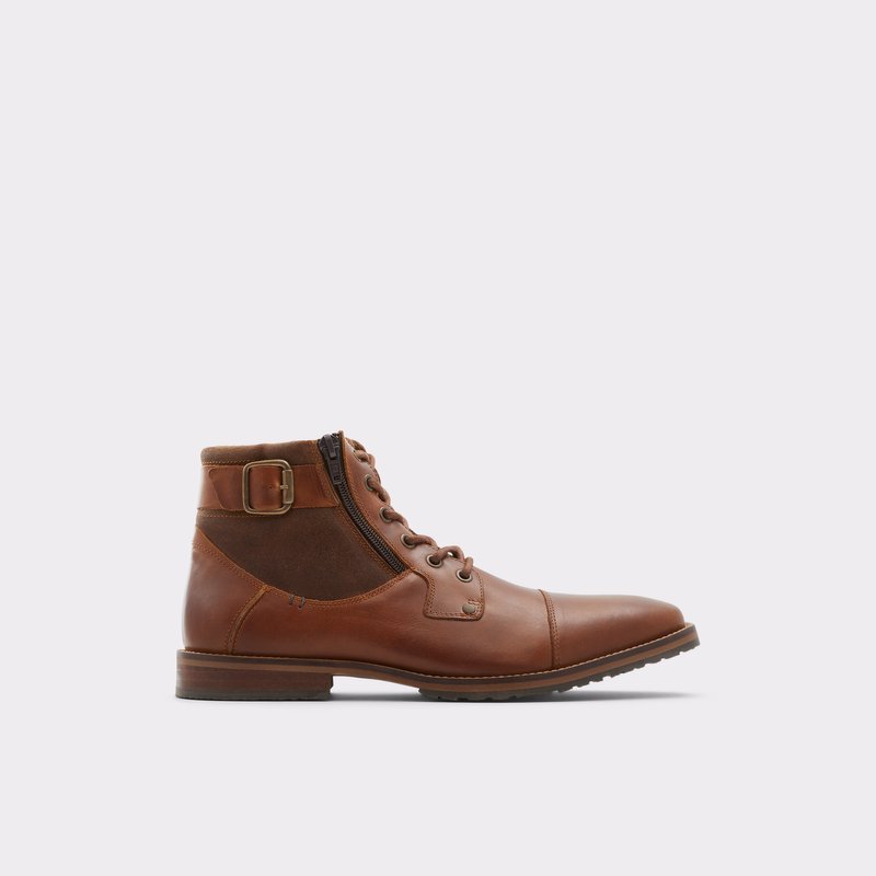 Men's Aldo Jaxyn Lace Up Boots Brown | 7162-OHQCI