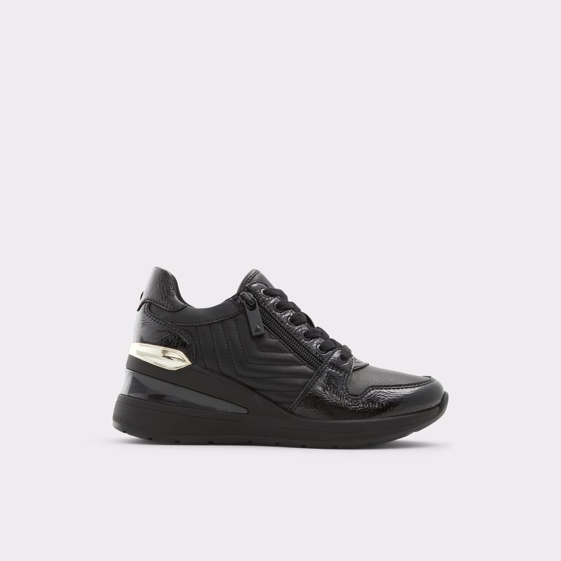 Women's Aldo Adwiwia Wedge Sneakers Black | 6408-OWLUB