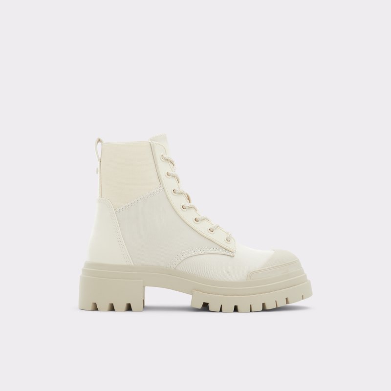 Women's Aldo Charline Combat Boots White | 9832-EWBLY