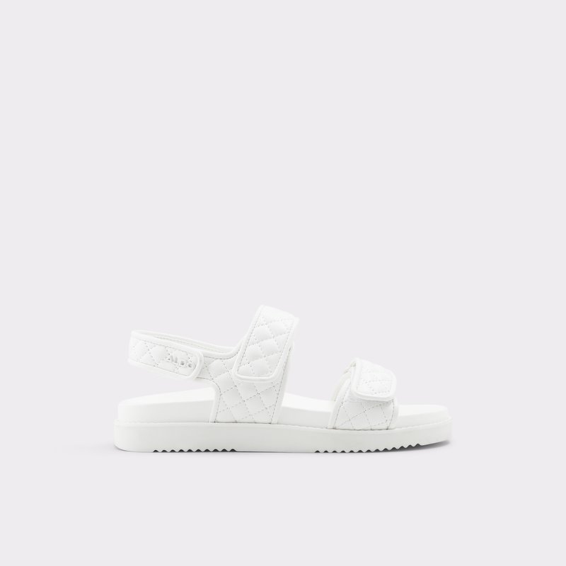 Women's Aldo Eowiliwia Flat Sandals White | 3580-MPRYZ