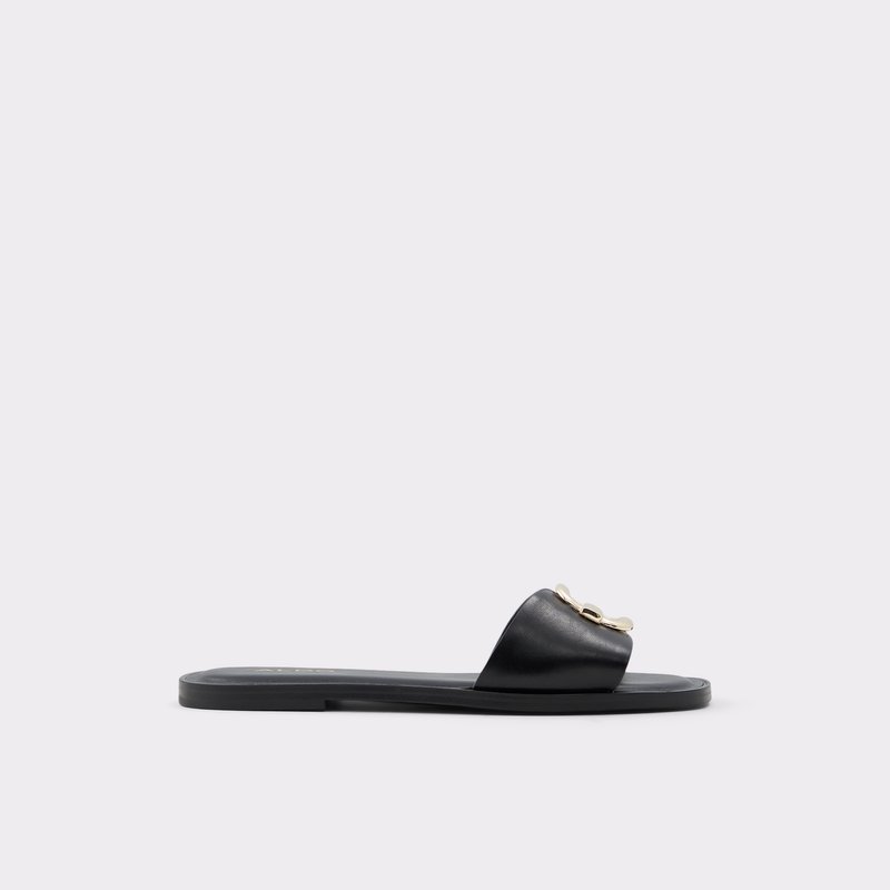 Women's Aldo Glaeswen Flat Sandals Black | 4978-JUZDF