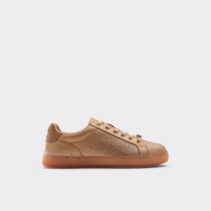 Women's Aldo Glasssneaker Lace Up Sneakers Bone | 6458-QTVMK