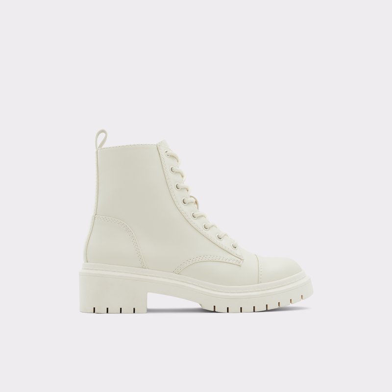 Women's Aldo Goer Combat Boots White | 1467-TDJYK