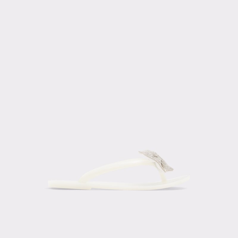 Women's Aldo Kimruska Flat Sandals White | 6819-WYEMI