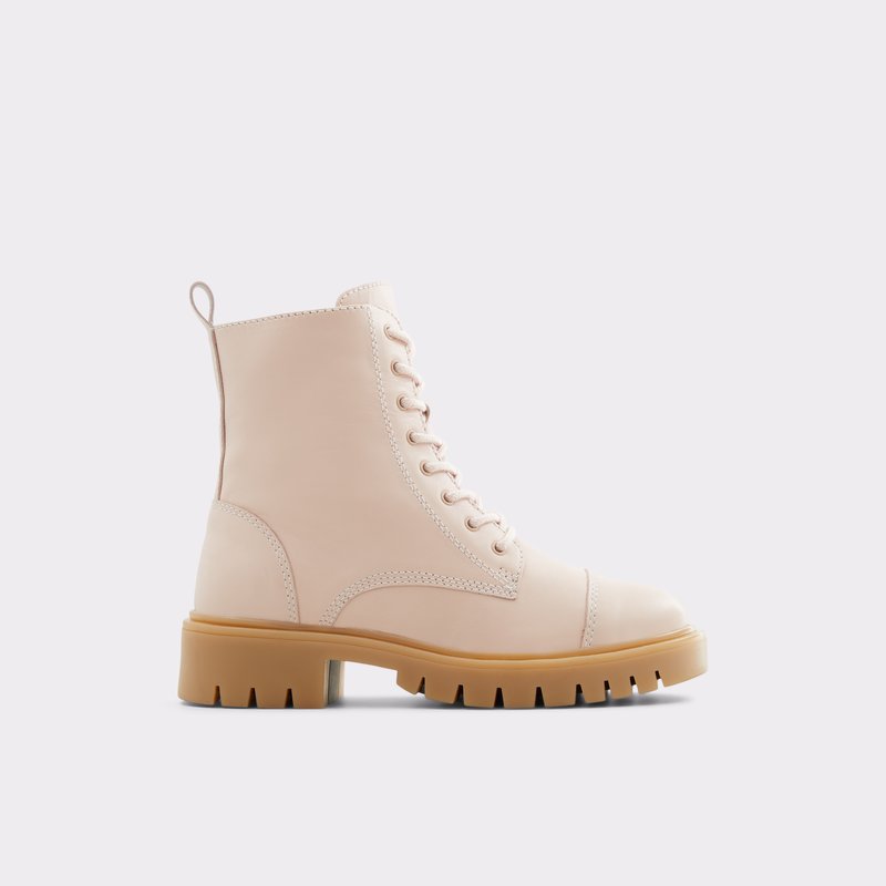 Women's Aldo Reilly Combat Boots Beige | 5763-OSCMF