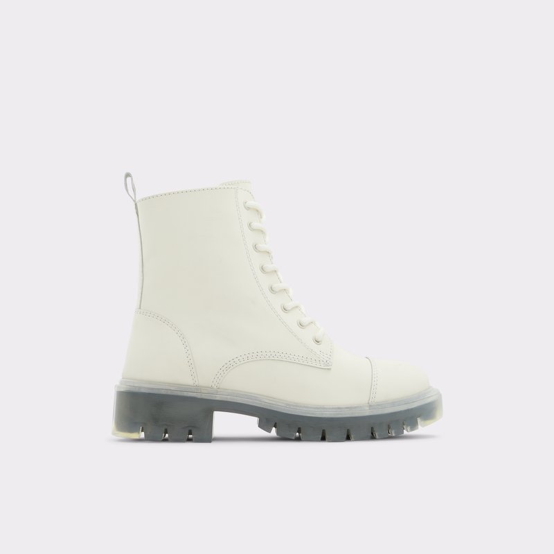 Women's Aldo Reilly Combat Boots White | 5143-QPHNW