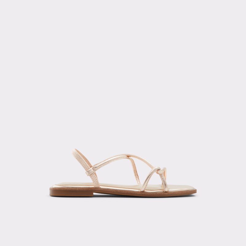 Women's Aldo Toosieflex Flat Sandals Rose Gold | 4709-VIGMA