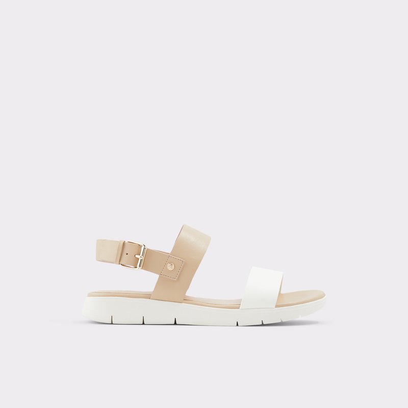Women's Aldo Woema Flat Sandals Bone | 4752-LTKHF