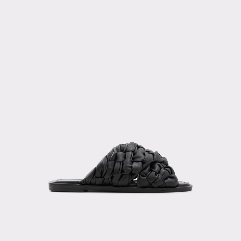 Women's Aldo Wovina Flat Sandals Black | 0819-LBJDF