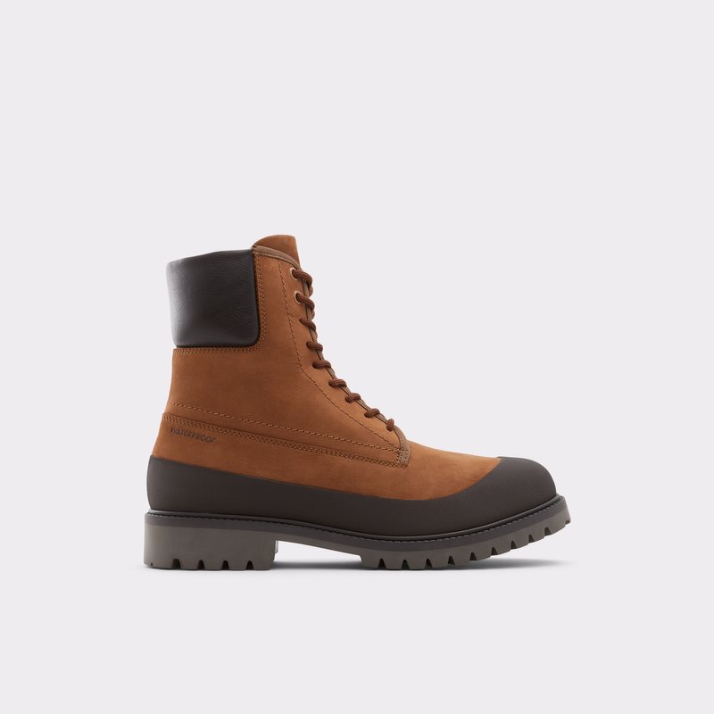 Men\'s Aldo Careg Lace Up Boots Brown | 8694-AFTDL