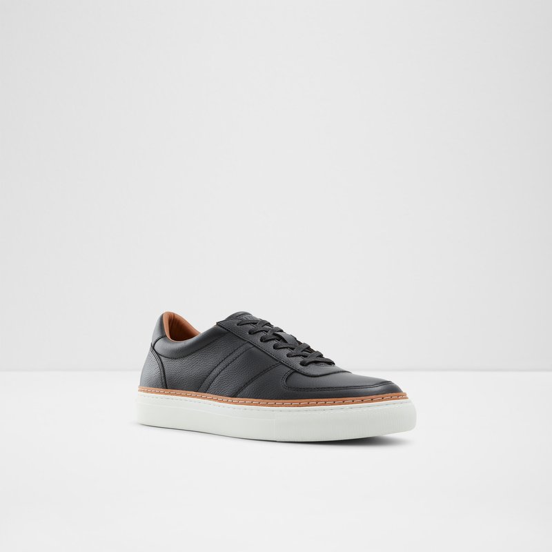Men's Aldo Checkers Low Sneakers Black | 4250-EZDLM