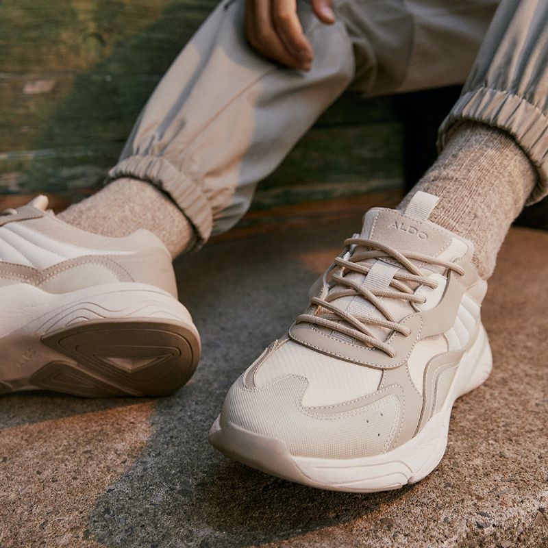 Men's Aldo Createv1 Athletic Sneakers Light Beige | 1349-LJFQZ