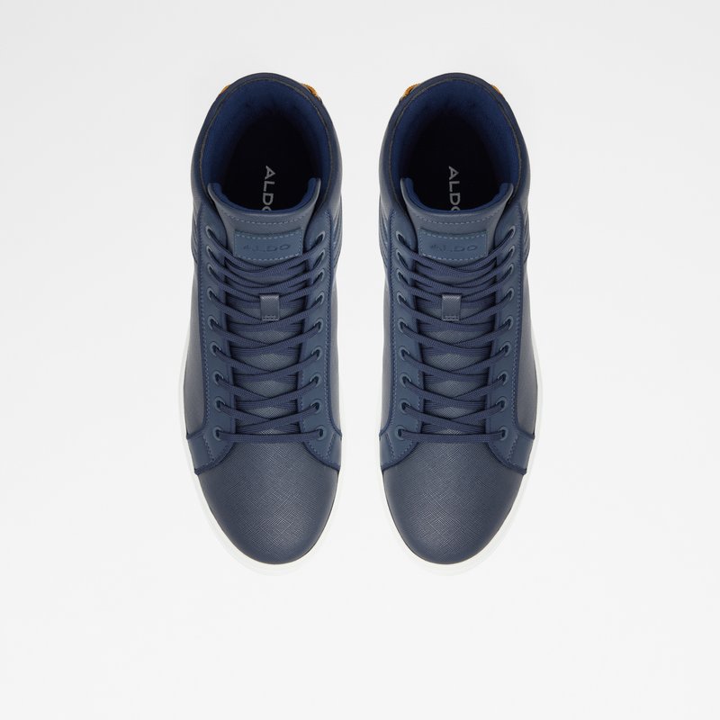 Men's Aldo Deruulo High Sneakers Navy | 5281-BDKEN