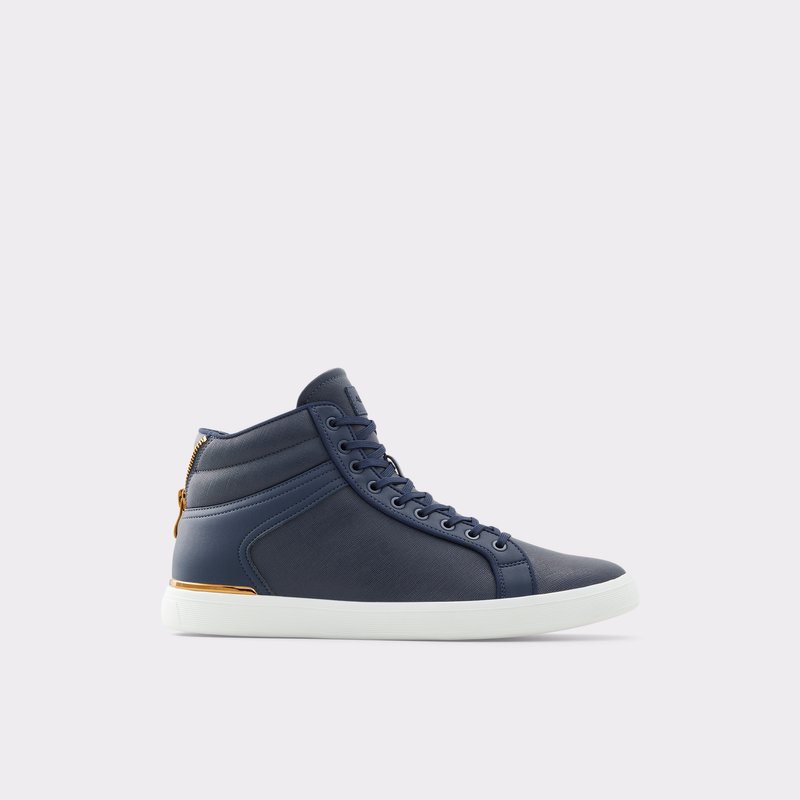 Men\'s Aldo Deruulo High Sneakers Navy | 5281-BDKEN