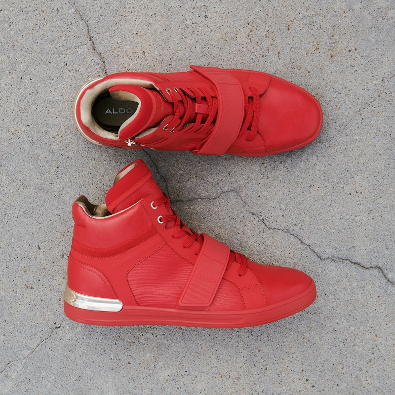 Men's Aldo Gabrieli High Sneakers Red | 0361-HLZRN