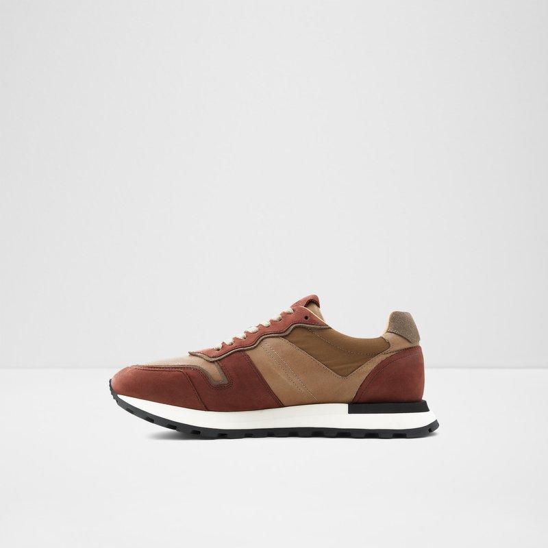 Men's Aldo Huntingdale Low Sneakers Brown | 9583-CBDIR