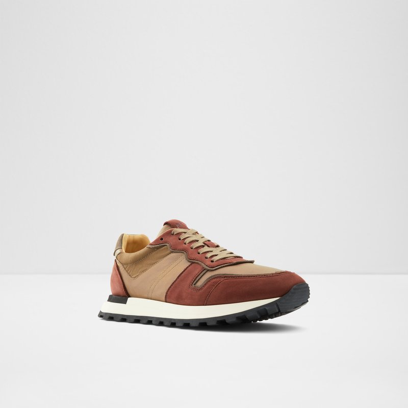 Men's Aldo Huntingdale Low Sneakers Brown | 9583-CBDIR
