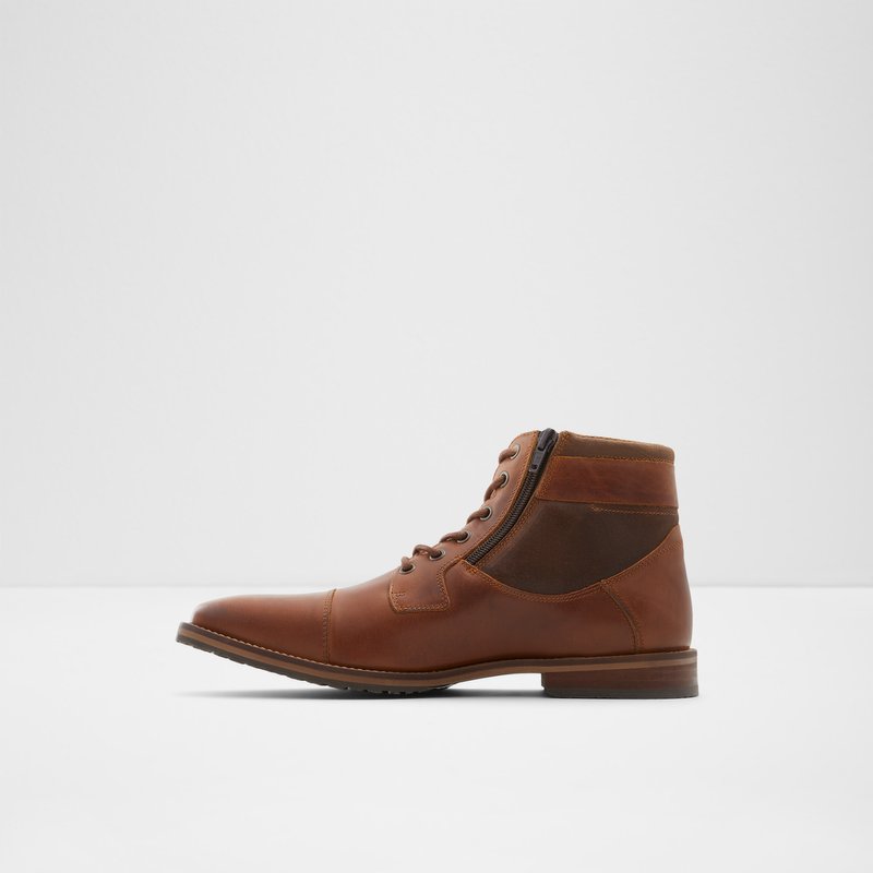 Men's Aldo Jaxyn Lace Up Boots Brown | 7162-OHQCI