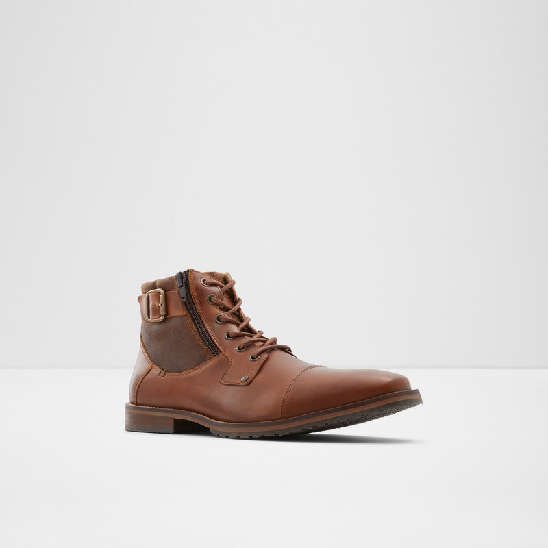Men's Aldo Jaxyn Lace Up Boots Brown | 7162-OHQCI