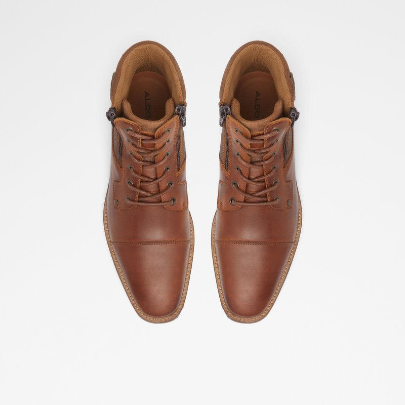 Men's Aldo Jaxyn Lace Up Boots Brown | 7162-OHQCI