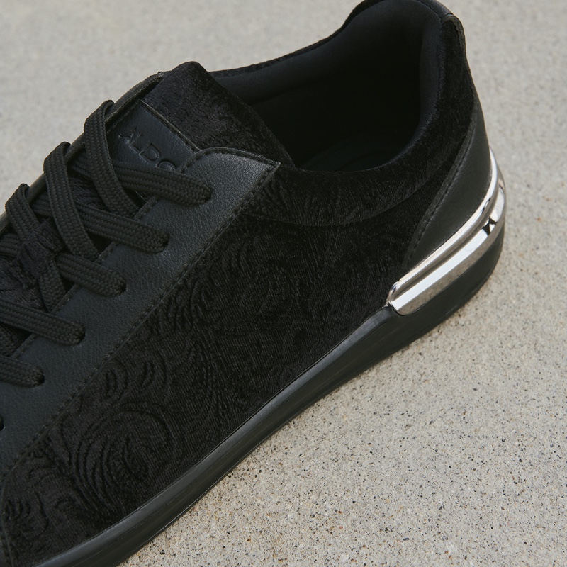Men's Aldo Karloz Low Sneakers Black | 1692-FSGBT