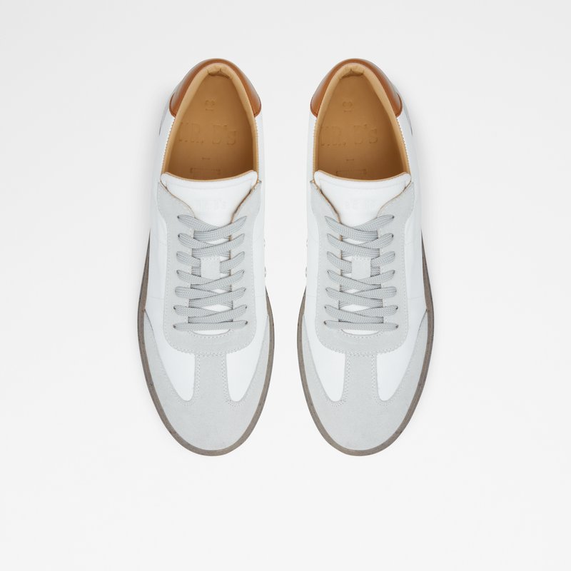 Men's Aldo Locale Low Sneakers White | 5761-MKAVU