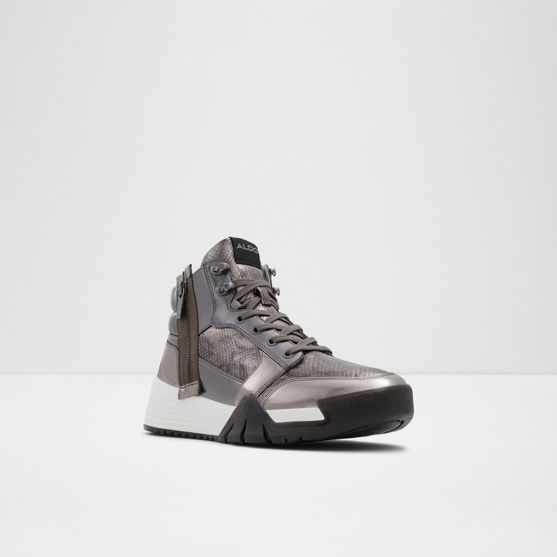 Men's Aldo Palladia High Sneakers Pewter | 2105-IZNMG