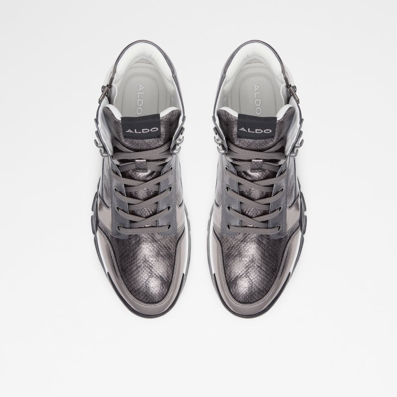 Men's Aldo Palladia High Sneakers Pewter | 2105-IZNMG