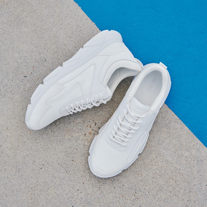 Men's Aldo Pedros Athletic Sneakers White | 1358-GQBEI