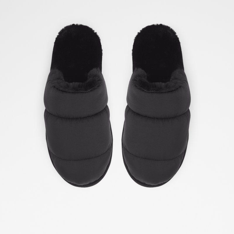 Men's Aldo Puffersnugg Slippers Black | 0154-HTAYL