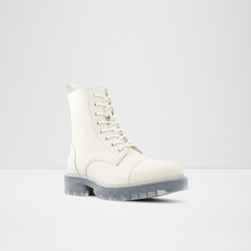 Men's Aldo Reily Lace Up Boots White | 3458-UVPDN