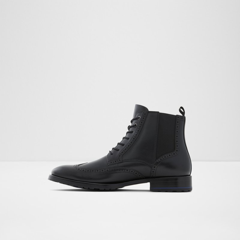 Men's Aldo Salinger Lace Up Boots Black | 1568-WTLIK