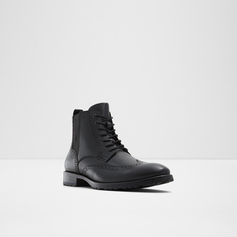 Men's Aldo Salinger Lace Up Boots Black | 1568-WTLIK