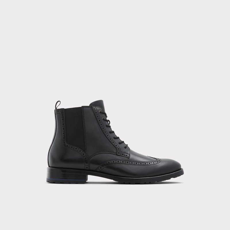 Men\'s Aldo Salinger Lace Up Boots Black | 1568-WTLIK