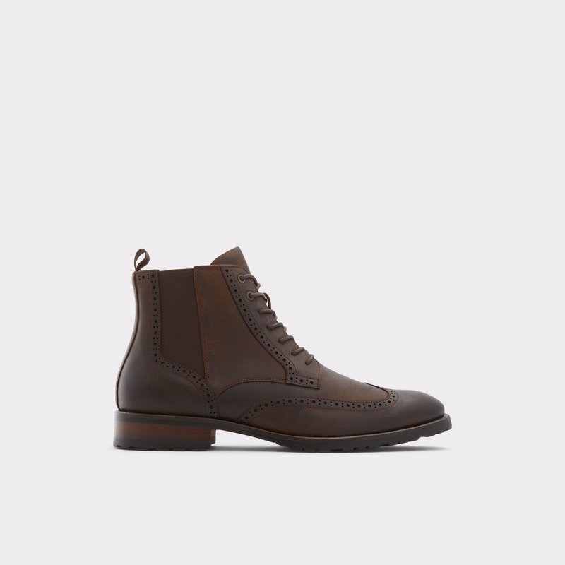 Men\'s Aldo Salinger Lace Up Boots Brown | 9167-MLCQO