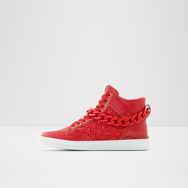 Men's Aldo Strollux High Sneakers Red | 5237-ZIMFT