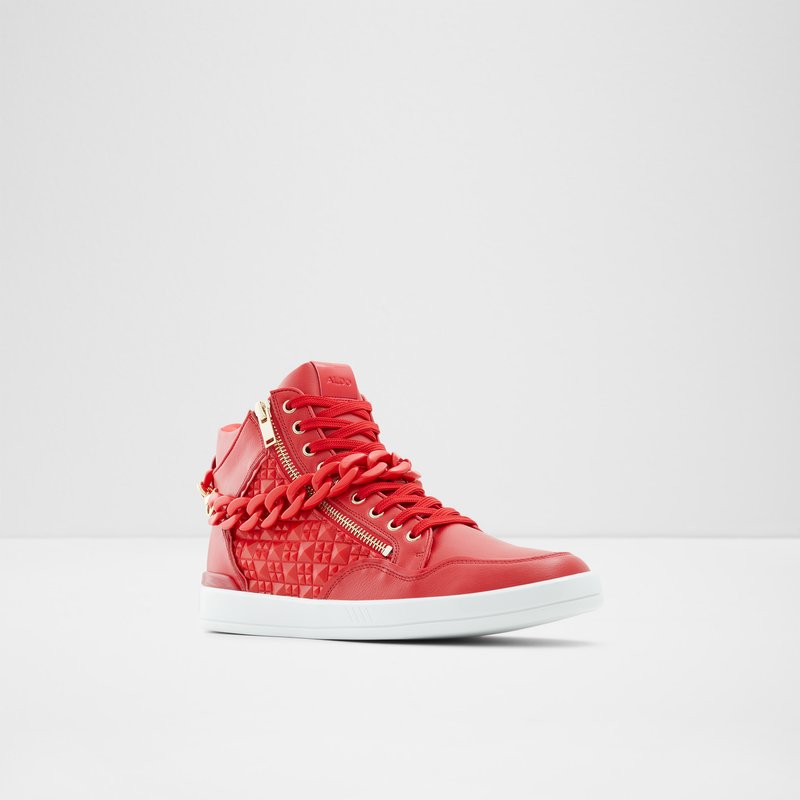 Men's Aldo Strollux High Sneakers Red | 5237-ZIMFT