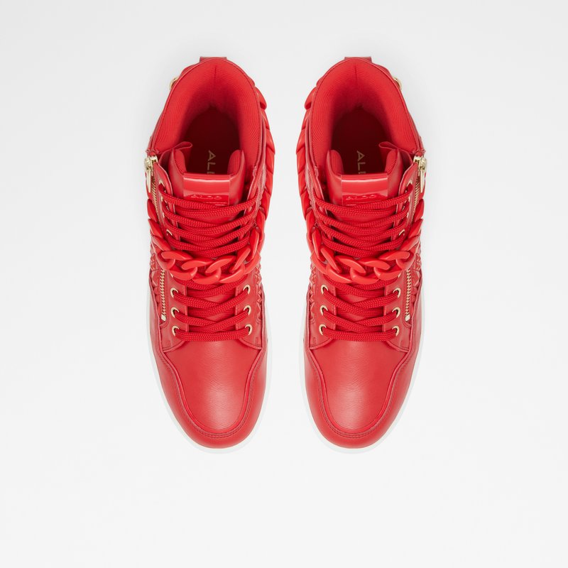 Men's Aldo Strollux High Sneakers Red | 5237-ZIMFT