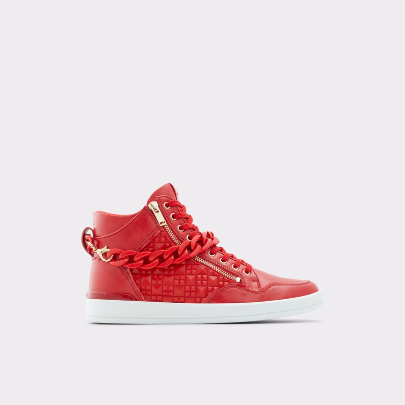 Men\'s Aldo Strollux High Sneakers Red | 5237-ZIMFT
