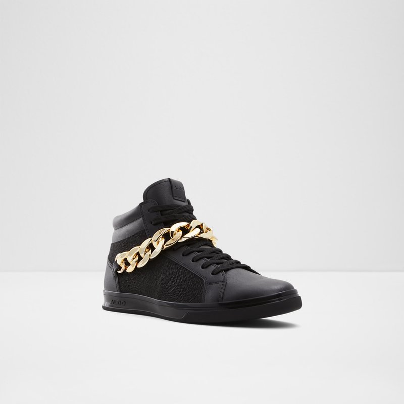 Men's Aldo Tribecca High Sneakers Black | 4906-JIBTH