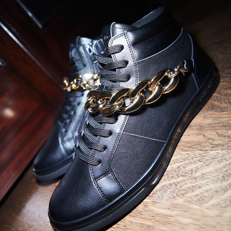 Men's Aldo Tribecca High Sneakers Black | 4906-JIBTH