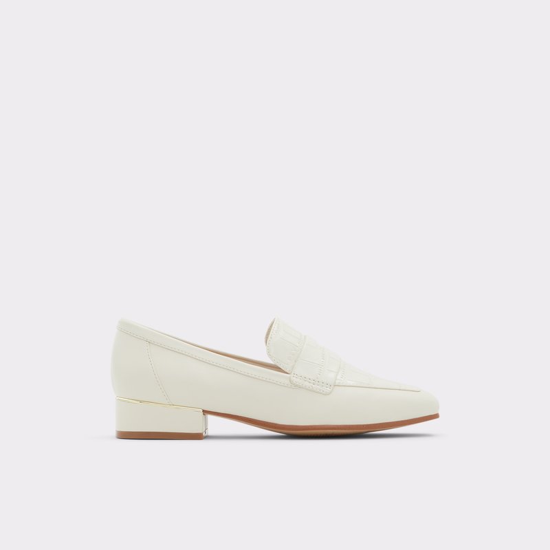 Women\'s Aldo Adwauthiel Loafers White | 0482-BMZPU