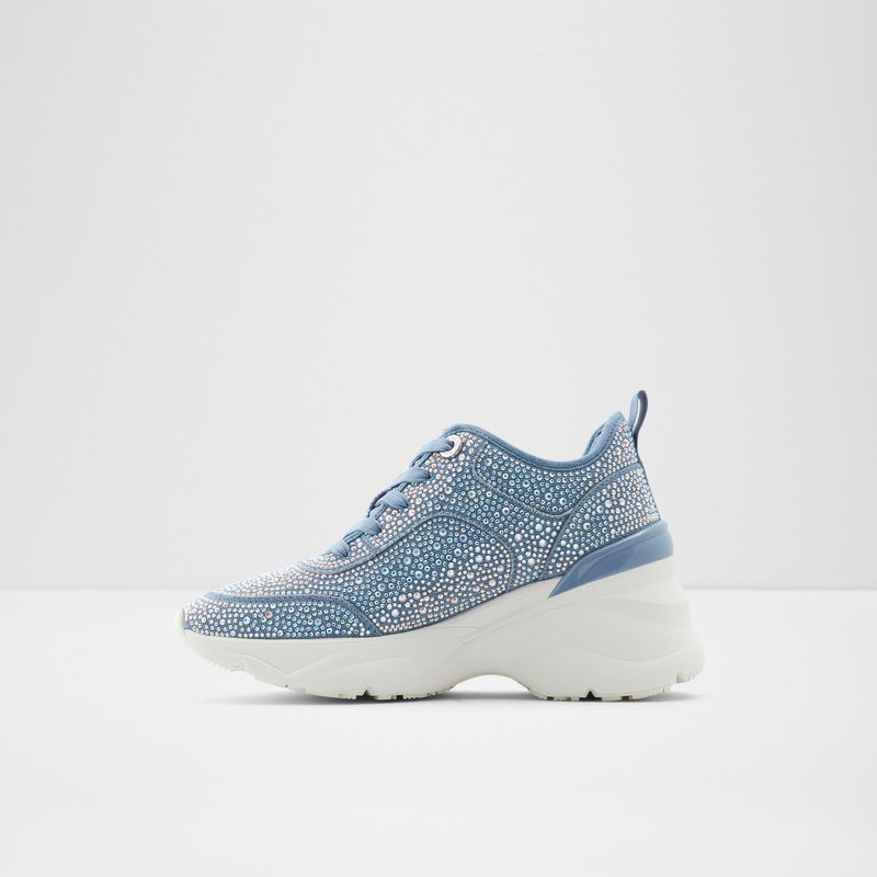 Women's Aldo Aguileri Lace Up Sneakers Blue | 1830-ACGMI