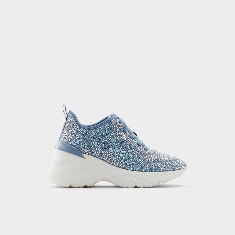 Women\'s Aldo Aguileri Lace Up Sneakers Blue | 1830-ACGMI