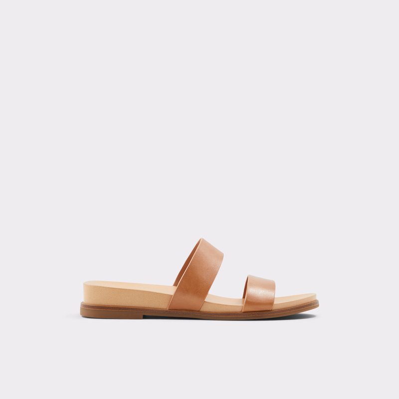 Women\'s Aldo Aliawen Flat Sandals Brown | 6901-COLZQ