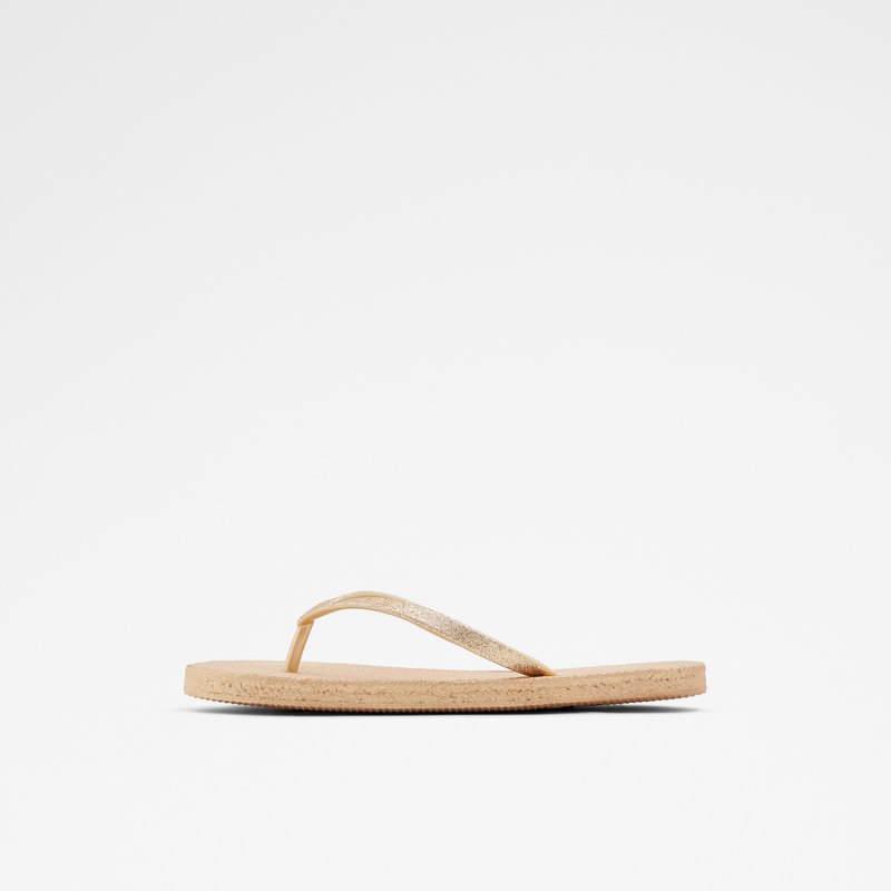Women's Aldo Aloomba Flat Sandals Gold | 1923-KALDV