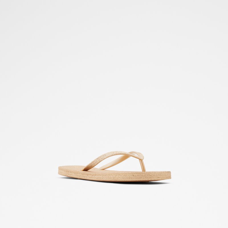 Women's Aldo Aloomba Flat Sandals Gold | 1923-KALDV