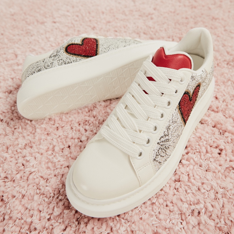 Women's Aldo Bemine Lace Up Sneakers White | 3271-SRNDJ