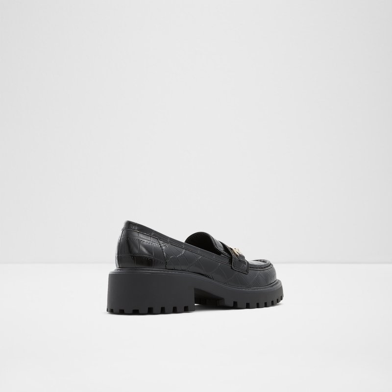 Women's Aldo Bigstep Loafers Black | 1873-DEIFO