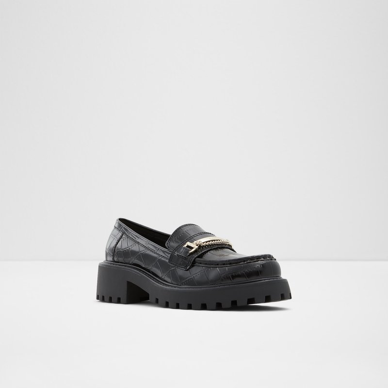 Women's Aldo Bigstep Loafers Black | 1873-DEIFO
